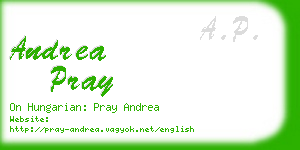 andrea pray business card